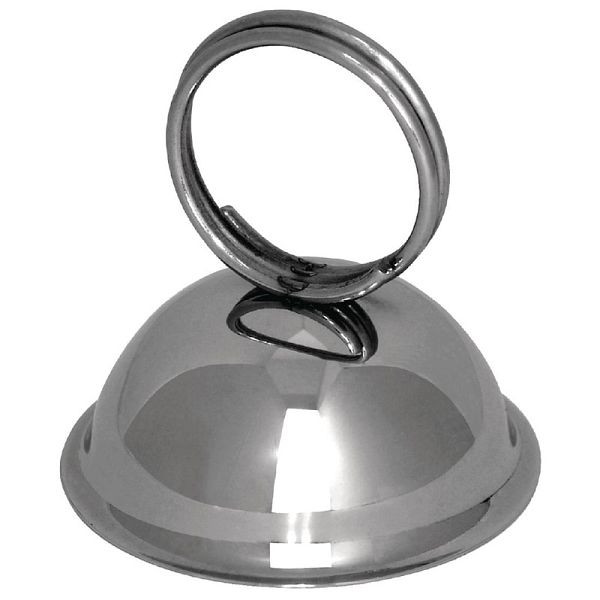 Olympia Menühalter Edelstahl mit Ring, 6 x 5,8 cm, DM220