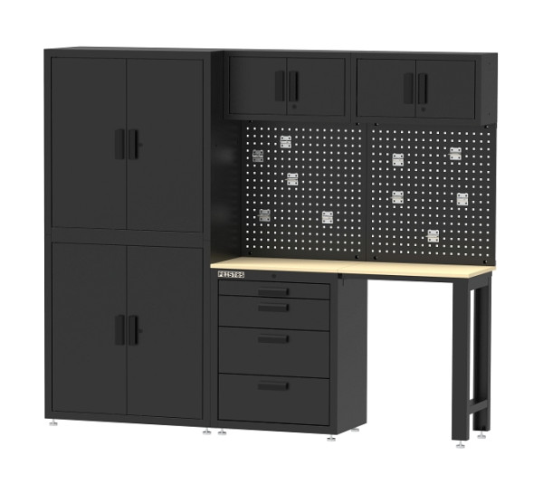 FEISTOS Werkzeugschrank Monos Schwarz, 46x228x190cm, FECBN19A