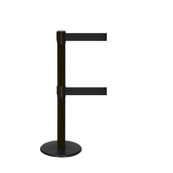 Stein HGS Personenleitsystem -P-Line Duo-, schwarz, schwarz, mit Sicherheitsverschluss (selbstlösend), Gurtlänge: 2 x 4 m, 36405-0403