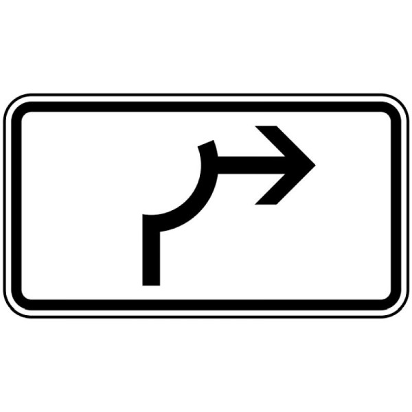 Stein HGS Verkehrszeichen StVO, Umleitungsbeschilderung Viertelkreis Nr. 1000-23, 600 x 330 mm, Flachform 2 mm, RA1, 1000-23-211