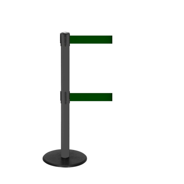 Stein HGS Personenleitsystem -P-Line Duo-, anthrazit, dunkelgrün, mit Gurtendstück (Standard), Gurtlänge: 2 x 4 m, 36403-1202