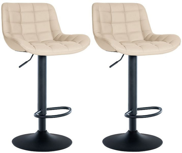 CLP Barhocker Tover Kunstleder, creme, VE: 2 Stück, 322336