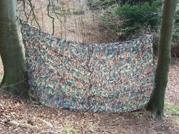 Berger & Schröter Tarnnetz 2x3m, optimale Tarnung durch Blätterimitat, 30207