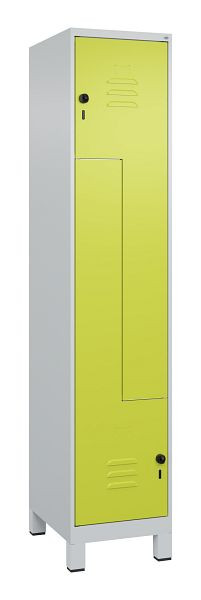 C+P Z-Spind Classic PLUS, C Z-Spind, Classic PLUS, Füße, 2 Abteile, 1950x400x500mm, 7035/0024, Drehriegel, 080013-122 S10010