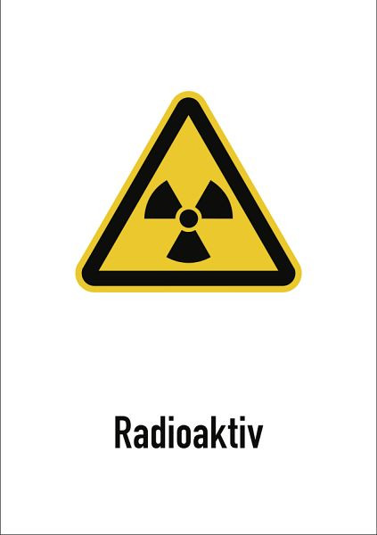 Moedel Radioaktiv, Kombischild, Folie, 148x210 mm, 59294