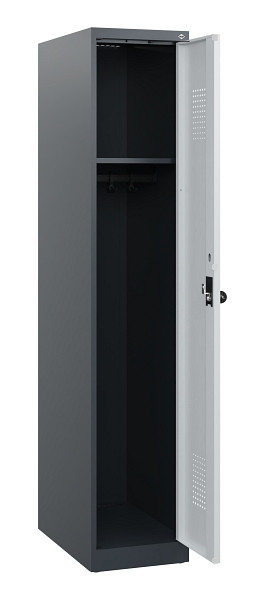 C+P Spind Evolo PLUS, 1 Abteil, 1530x300x500mm, 7016/7035, Drehriegel, 0490005-10 S10017