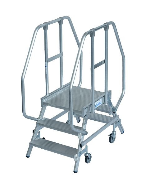 Krause Stabilo Podestleiter, fahrbar 2x3 Stufen, 821072