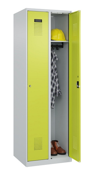 C+P Spind Evolo PLUS, 2 Abteile, 1850x600x500mm, 7035/0024, Verschluss Zylinderschloss, Ablageböden 2, 049000-20 S10042