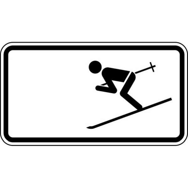 Stein HGS Wintersport erlaubt Nr. 1010-11, 330x600mm /RA1/Flachform 3mm, 1010-11-213