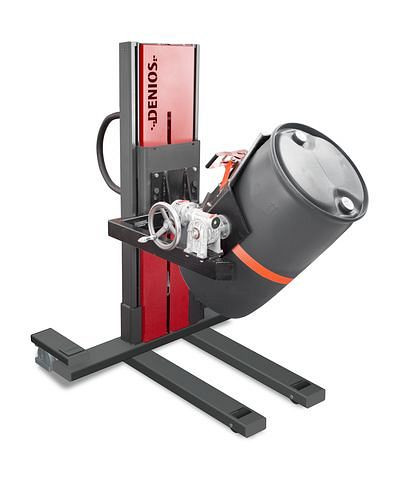 DENIOS Fasslifter Secu Ex Typ W drehbar für 60-bis 220-Liter-Fässer, schmales Fahrwerk, H 1635 mm, ATEX, 236573