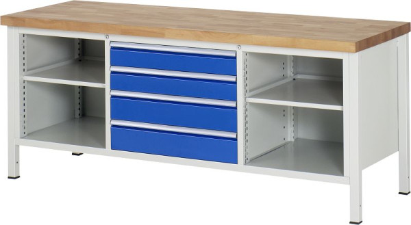 RAU Werkbank Serie 8000 - Modell 8751, B2000 x T700 x H840-1040 mm, 13-8751A2-207B4H.11