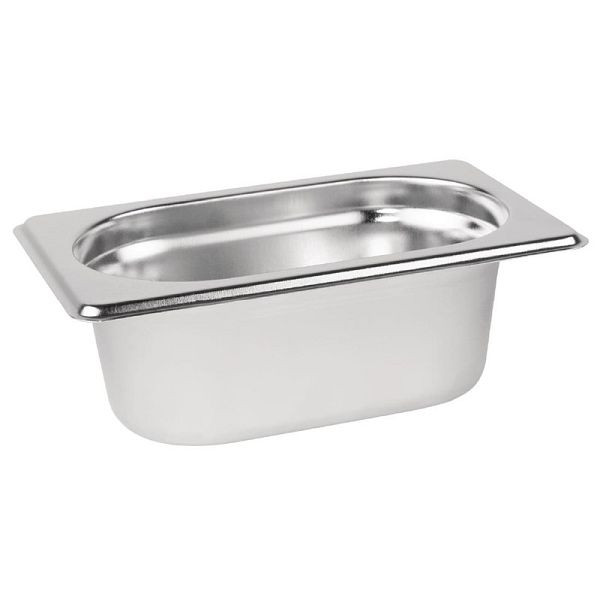 Vogue GN-Behälter Edelstahl 6,5cm GN1/9, Gastronormgrößen für maximale Kapazität, K824