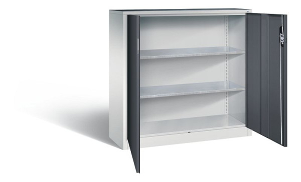 C+P Werkzeugschrank Acurado, H1200xB1200xT400mm, Farbe: Lichtgrau / Schwarzgrau, Muldengriff, 8530-000 S10126