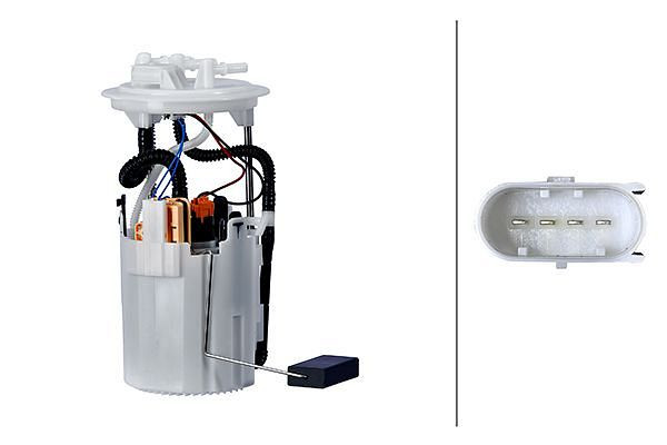 HELLA Kraftstoff-Fördereinheit, elektrisch, 4-polig, mit Dichtung/mit Tankgeber, 8TF 358 303-971