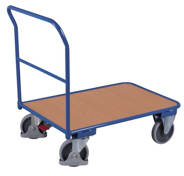 VARIOfit Schiebebügelwagen, Ladefläche: 850 x 495 mm, RAL 5010 enzianblau, sw-500.103
