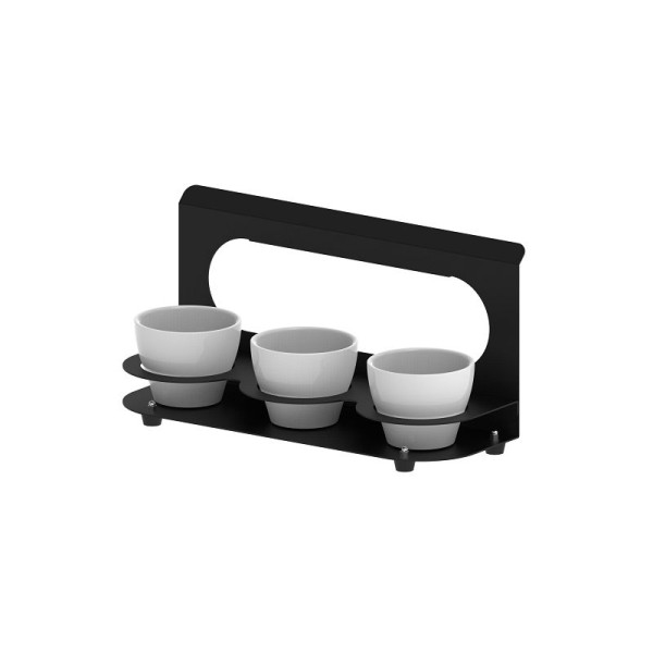 Casselin Display für Ramequins 3 - Lopo, Schwarz epoxidbeschichteter Stahl, CPR3L