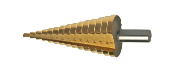 SW-Stahl Stufenbohrer, HSS-G TiN, 4-32 mm, 82412SB, 4033592034630