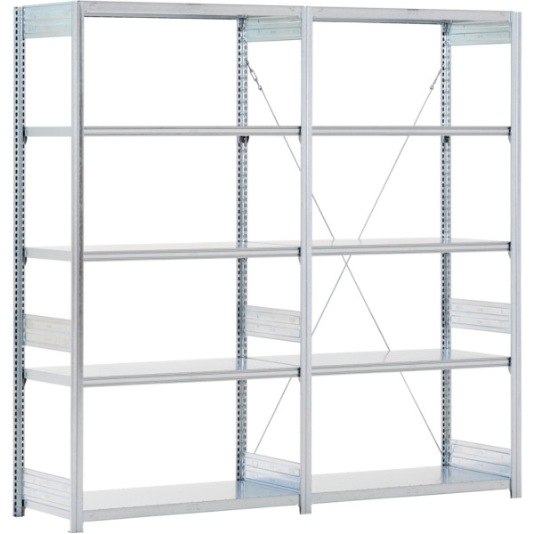 BITO Fachbodenregal M 200kg 1999x996x524 Grundfeld/Anbaufeld verzinkt/lose FP, 52949