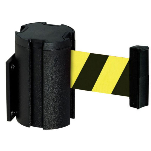 Stein HGS Wandgurtkassette -Beltrac Wall Mount M-, chrom gebürstet / dübelbar, schwarz, 11391md-sa2