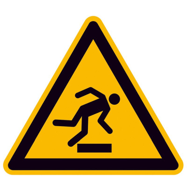 Stein HGS Warnschild, Warnung vor Hindernissen am Boden, 100 mm / Folie, selbstklebend, 21.a8180