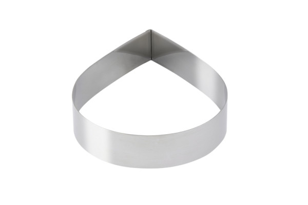Schneider Dessert-/Tortenring "Tropfen" 180 mm, Edelstahl, 5 cm hoch, 155331