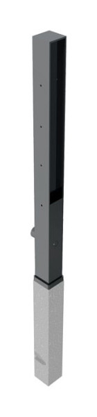 Schake Stilpoller Stahlrohr 70 x 70 mm Serie 4073B, herausnehmbar, mit Dreikantverschluss, 4073FB