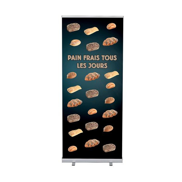 Showdown Displays Roll-Banner Budget 85 Komplettset Brot Französisch, RBB085LSFI549