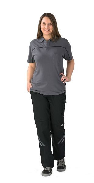 Planam Highline Damen Bundhose, schwarz/schiefer/zink, Größe 38, 2718038
