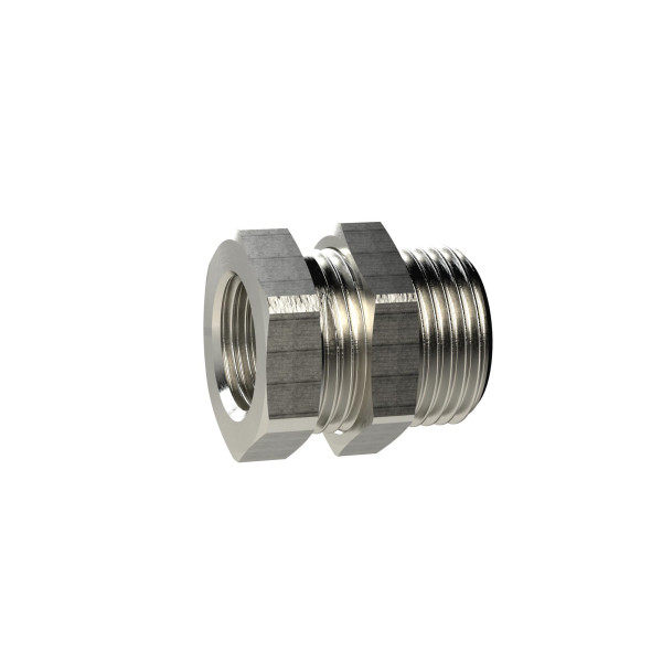 Riegler Schottverschraubung, M34x2, G 3/4 innen, Messing vernickelt, 136678
