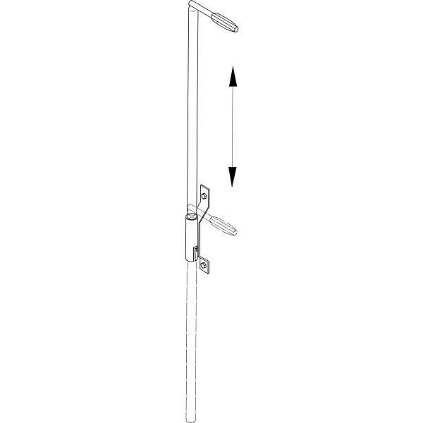 ZARGES Einstiegshilfe mit Schutzgriff 1.600 mm, Stahl verzinkt, 47210