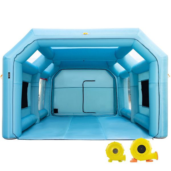 VEVOR Aufblasbare Spritzkabine Autolackierzelt 23x13x8ft Filtersystem 2 Gebläse, ZP7X4X2.5MHSZPZH1V2