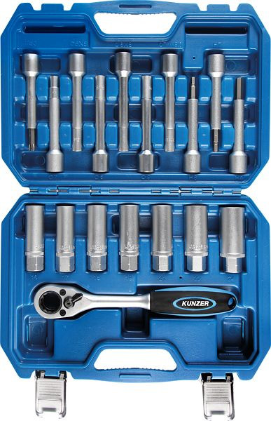 Kunzer Steckschlüsselsatz 1/2" für Stoßdämpfer 18-teilig, 7SSS18.1