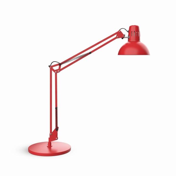 MAUL LED Tischleuchte MAULstudy mit Standfuß, mit Leuchtmittel E27, rot, 8201025