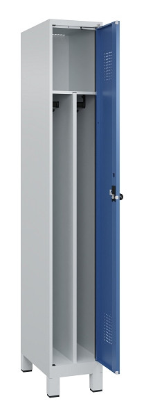 C+P Spind Evolo PLUS, mit Füßen, 1 Abteil, 1950x300x500mm, 7035/5023, Verschluss Drehriegel, 049010-10F S10008