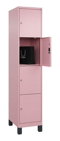 C+P Schließfachschrank Evolo PLUS, mit Füßen, 4 Fächer, 1950x400x500mm, 3015/30, 049010-124 S10024