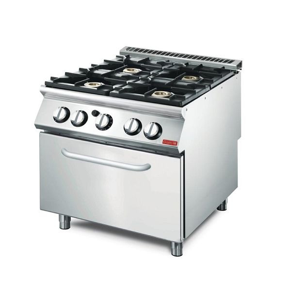 Gastro M Gasherd mit Ofen 70/80CFGB, 29,7 kW, 4 Brenner, Erdgas, 700-Serie, GL928