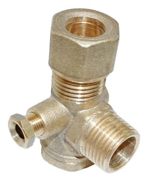 AEROTEC Rückschlagventil 1/2 Zoll AG - 14 mm Rohr - mit Entlastungsanschluss, 9048085-PS