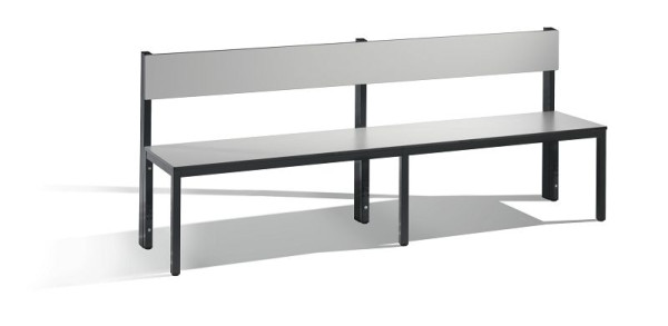 C+P Sitzbank mit Rückenlehne, Basic Plus, H796xB1960xT407mm, 8062-300 S10001