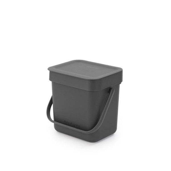 STEIN HGS Abfallsammler Sort & Go, grau, Gesamthöhe 181 mm, 3 Liter, 83478.0002