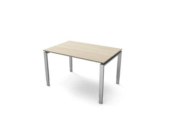 Kerkmann Schreibtisch mit 4 Bein-Gestell, Form 5, B 1200 x T 800 x H 680-820 mm, Ahorn, 11419450