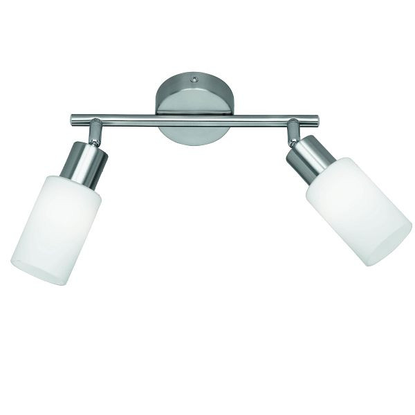Reality Trio Deckenspot, Deckenleuchte nickel matt, Glas opal matt, 18792