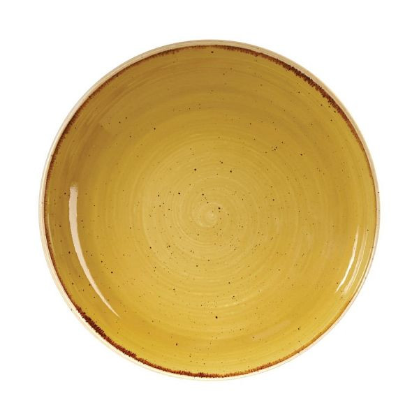 Churchill Stonecast, runde Coupe-Schüssel, Senfkorngelb, 248 mm, (12 Stück), DF787