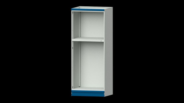 ANKE Werkbänke Basisschrank modulares Schranksystem, Modell 103, 865 x 720 x 2200 mm, Leergehäuse offen, RAL 7035/5010, 631.106