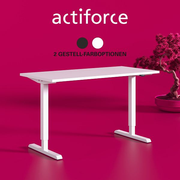 Actiforce Stahl-Tischgestell, Steelforce Pro 300, 101 - 150 cm, Weiß, SF300000102229EU