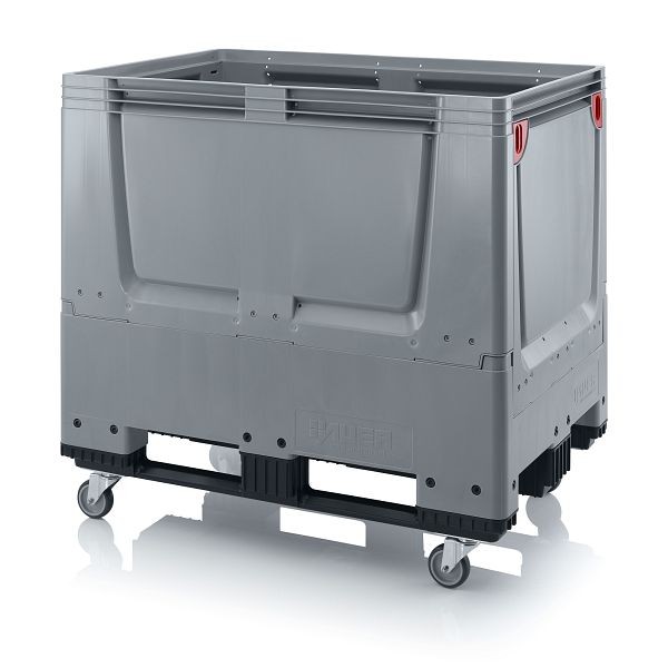 Auer Klappbare Big Boxen geschlossen, LxBxH: 120 x 80 x 114 cm, 4 Räder, 3 Kufen, KLG 1208KR