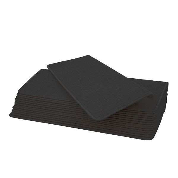 Mendler 15er-Set Stufenmatte HWC-G49, Treppenteppich Treppenschutz Treppenmattenset, 65x25cm, rechteckig, schwarz-anthrazit, 71590