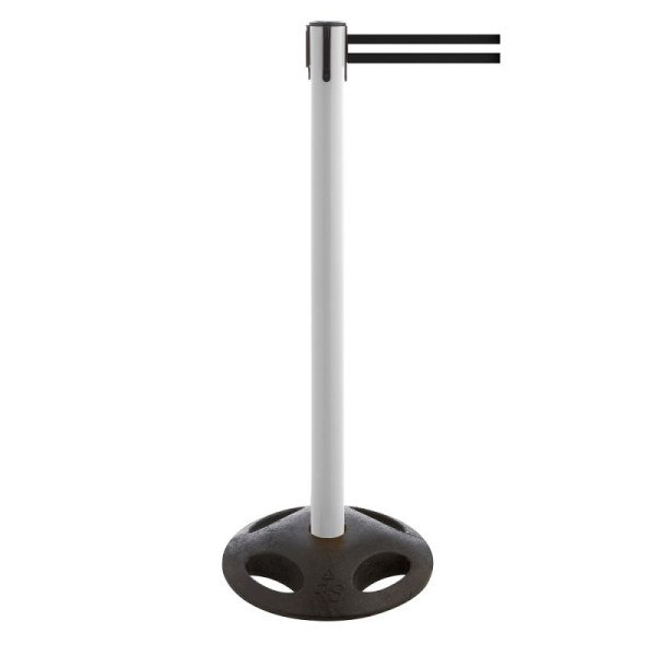 Stein HGS Personenleitsystem -P-Line Utility-, weiß, schwarz/weiß/schwarz waagerecht (gestreift), mit magnetischem Gurtendstück, 12828m-0404
