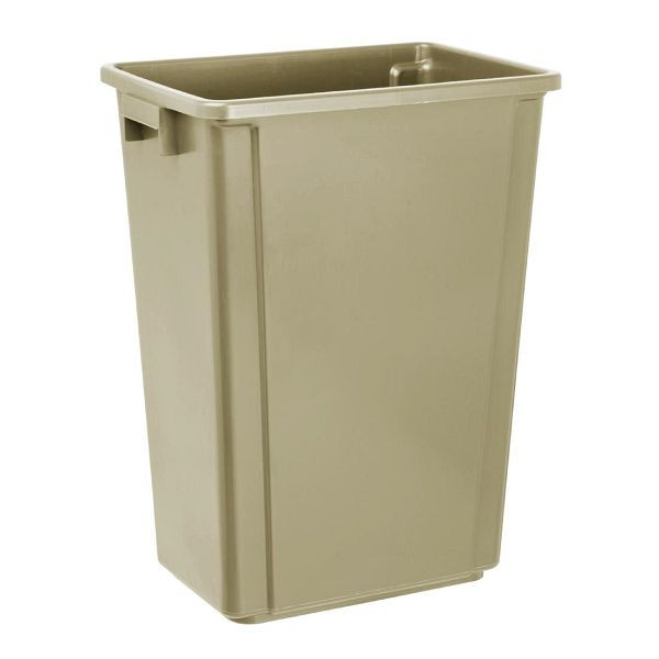 Jantex Slim Mülleimer Beige 60 Liter, schlankes Design, FX149