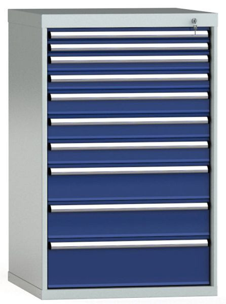 KLW Schubladenschrank 1150 x 725 x 750 mm H x B x T, Einbaumaß: 150 mm, Einteilung: 36x36 Einheiten, VU / 200 kg, SGB1150-10UP-001