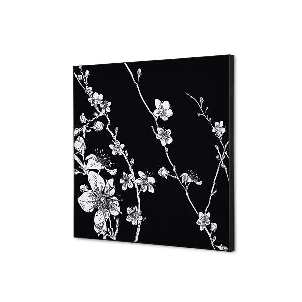 Showdown Displays Spannstoff Wanddekoration SET 40 x 40 Japanische Kirschblüte Schwarz, TFR22W400-SET-I7